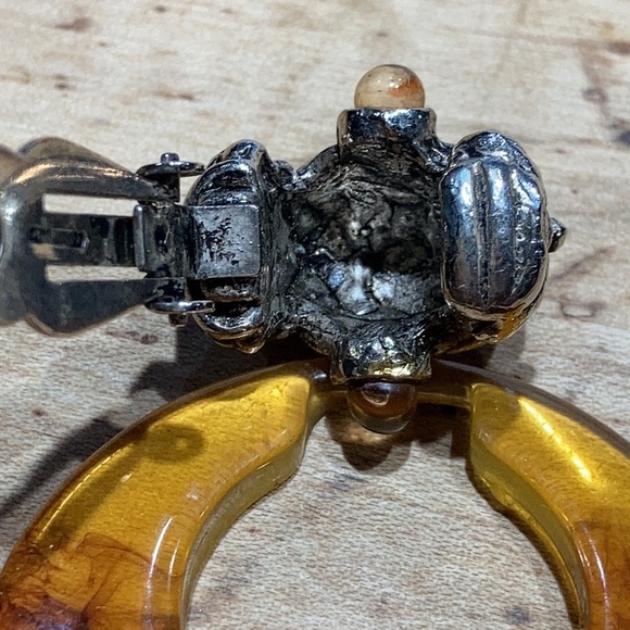 Metal/silver shrimp style clip earring; add hoop - Picture 9 of 9